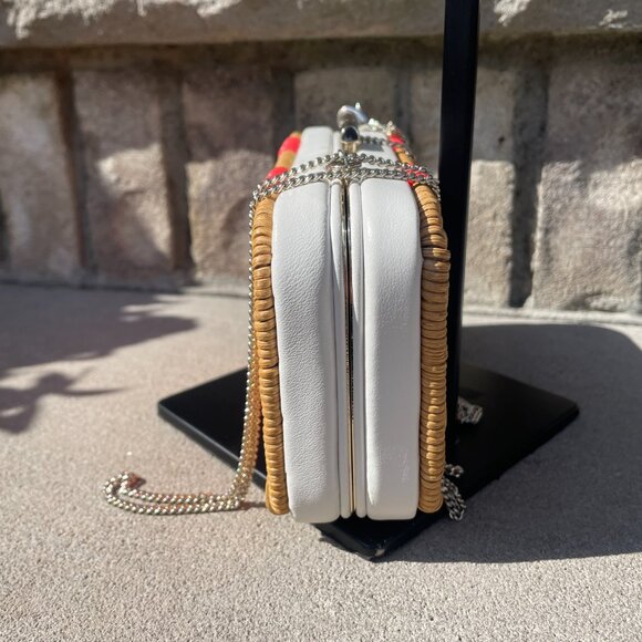 KATE SPADE KITT WICKER CONVERTIBLE CLUTCH CROSSBODY BAG Rectangular Casual - Picture 10 of 16